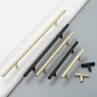 Ручка для шкафа из нержавеющей стали, золотисто-черная ручка для кухонного дверная ручка для шкафа, мебели, ящиков, фурнитура