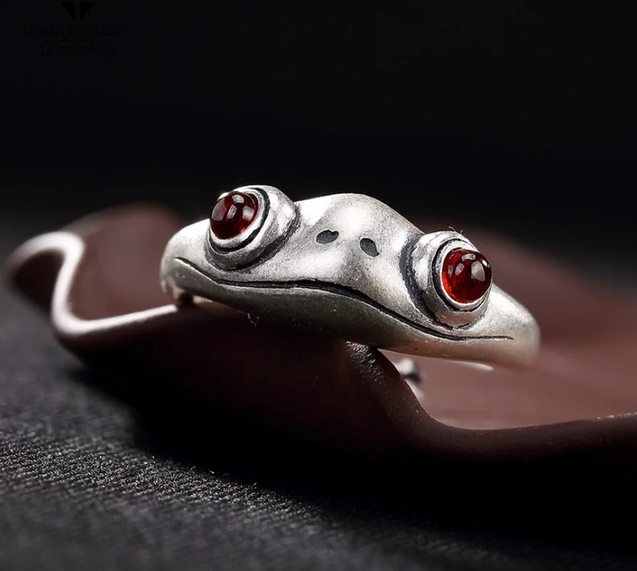 

Bohemian frog men and women rings gothic retro opening adjustable ring for Rock hip hop party jewelry Birthday gift wholesale