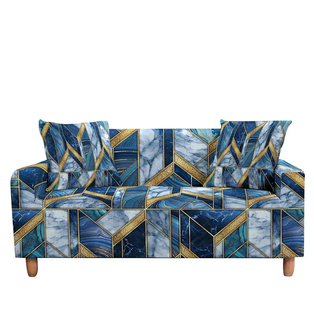 Эластичный чехол для дивана с мраморным рисунком гостиной эластичный радужными