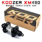 Koozer XM490 концентраторы 4 подшипники MTB горный велосипед концентратор boost 141X10 148X1 2 дисковые тормоза велосипедный концентратор 32 отверстия