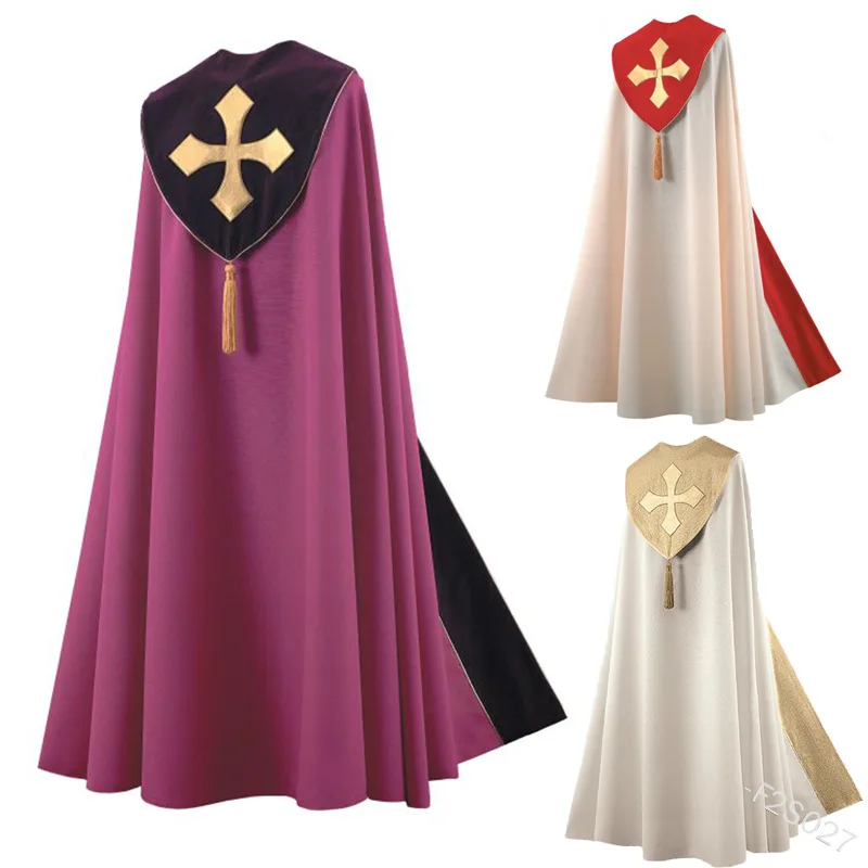 

Мужская шаль в средневековом стиле на Хэллоуин, ретро плащ, молитвенные халаты, церковное платье, карнавал, священник, монахи, конфетница, ко...