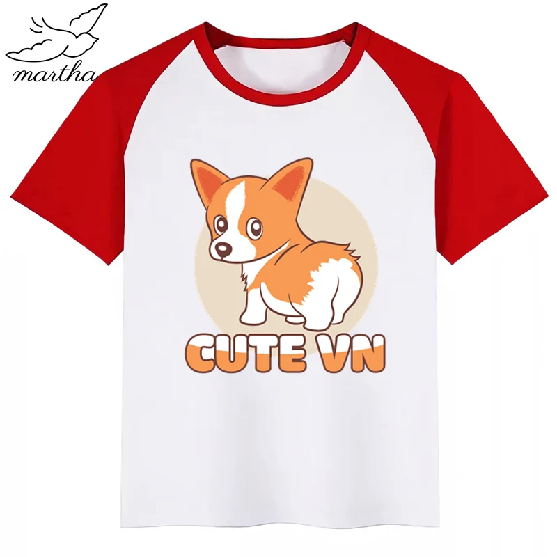 

Милый VN футболка для мальчиков, Детская футболка с короткими рукавами с принтом для девочек Одинаковая одежда для детей и Белый Топ s Топы Де...