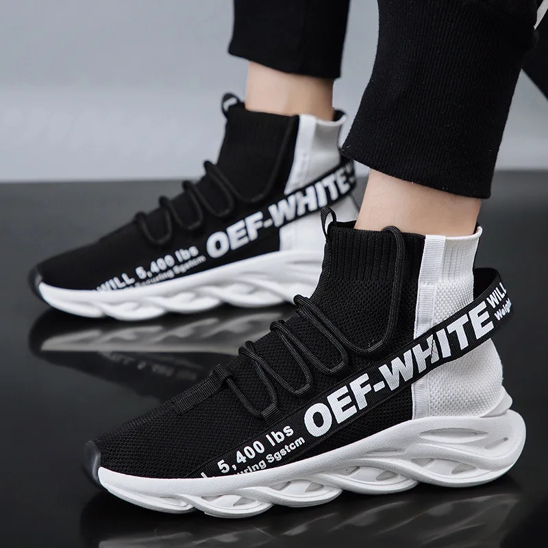 Кроссовки мужские высокие эластичные дышащие Повседневная модная обувь | Обувь