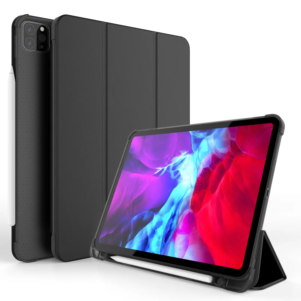 

For Ipad Pro 11 TPU Pen Slot Protective Cover 2020 Pro Silicone Anti-drop Airbag Cover for IPad 10.2 Pen Slot Protective Shell
