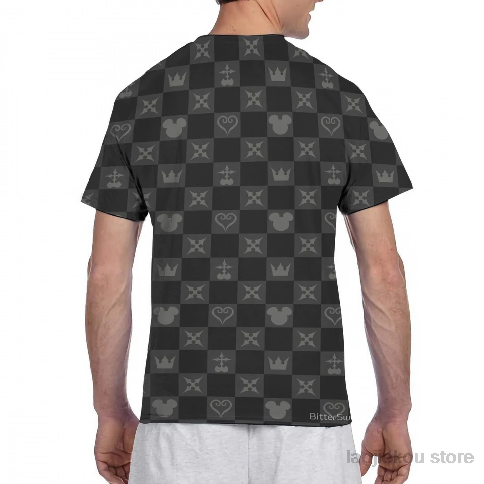 Футболка с принтом Kingdom Hearts для мужчин и женщин модная рубашка сердечки топы