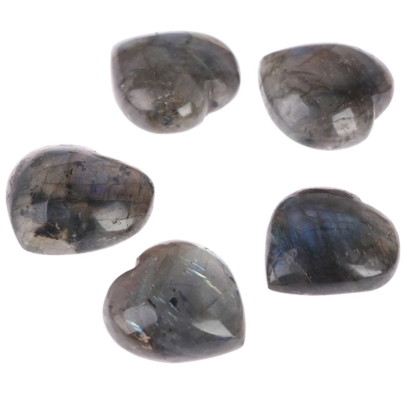 

Crystal Labradorite Palm Stone Healing Quartz Gemstone Worry Stone Heart Shape