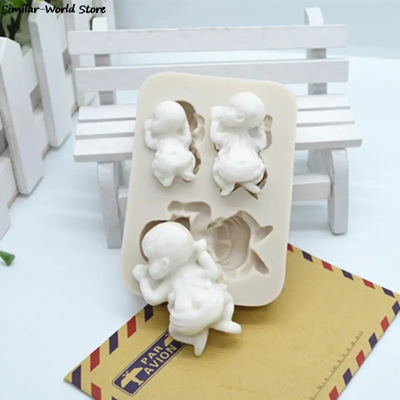 

1 шт. 3D Спящий ребенок силиконовые смолы формы Fondant (сахарная) пресс-формы для выпечки Инструменты