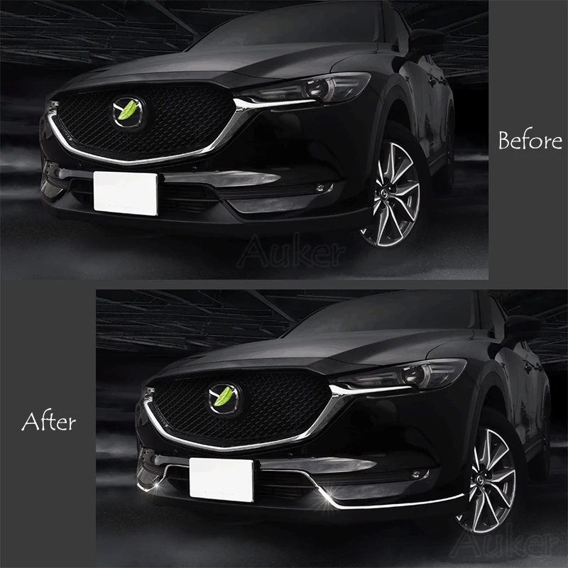 Для Mazda CX 5 CX5 2017 2018 2019 2020 KF автомобиль передний бампер молдинг гриль накладка