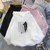 harajukufashion attack on titan print long sleeve anime hoodie men women sweatshirts graphic 2021 spring autumn streetwear