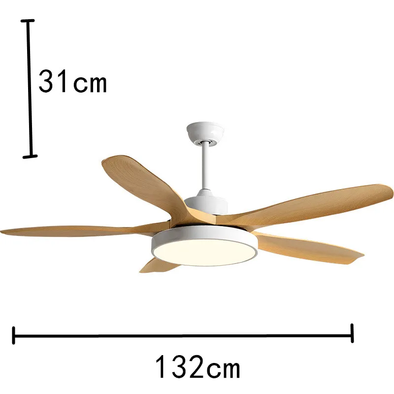 

52 Inch fan with lamp hanging lights bedroom chandelier dining room living room household large wind ceiling fan lamp 220V