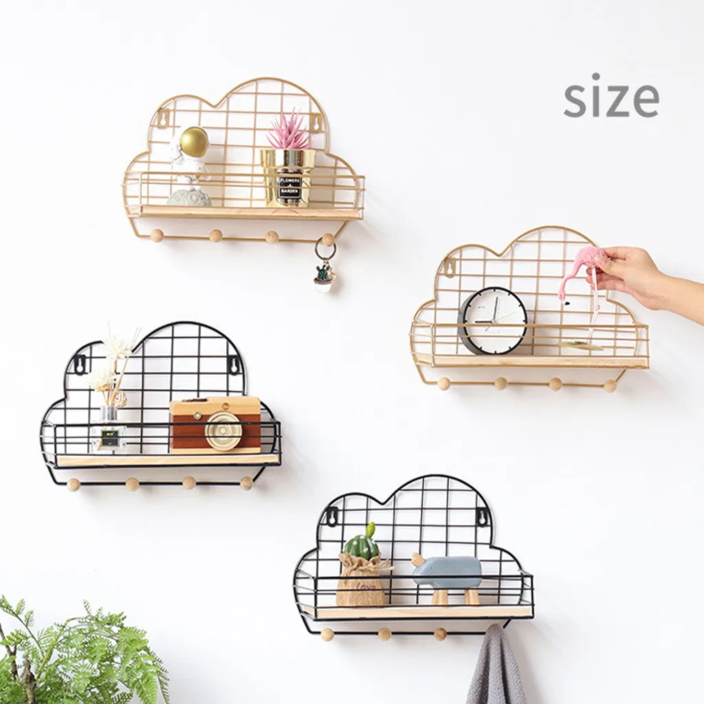 Домашний органайзер для кухни в форме облака настенный стеллаж хранения дома