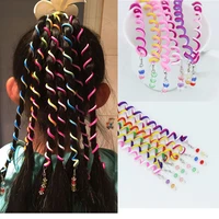 6 pcsbatch rainbow colored cute girl curling iron braid styling tool curly braid maintenance princess hair accessories