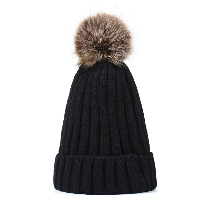 Новая Милая зимняя вязаная крючком шапка для мам женщин малышей детей шапки