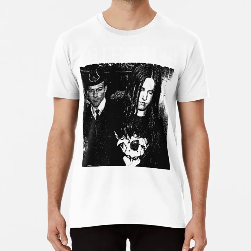 Белый Бурзум корт футболка Burzum bathory gorgoroth darkthrone Темный трон черный металл dsbm норвежский черный металл varg - Цвет: Белый