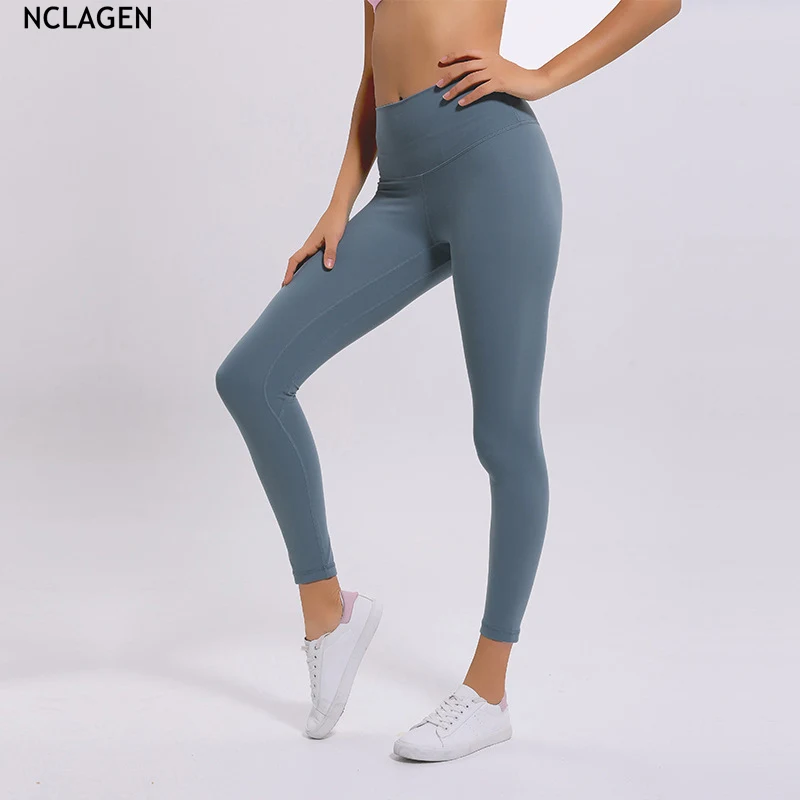 

NCLAGEN Yoga Pants Women Squat Proof Fitness Sports Leggings High Waist Gym Butt Lifting Running Workout Nylon Cropped Tights