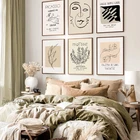 Постеры на холсте в стиле ретро Пикассо, настенная живопись, абстрактная картина с растениями для современной гостиной, уникальный домашний декор