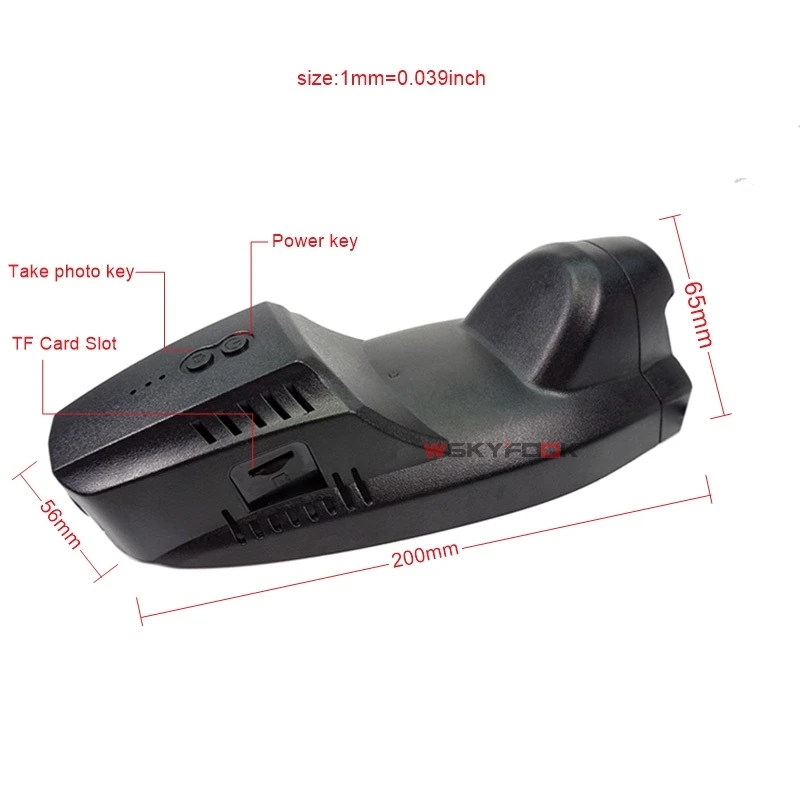 Автомобильный видеорегистратор с Wi Fi управлением через приложение для Ford Escape Kuga