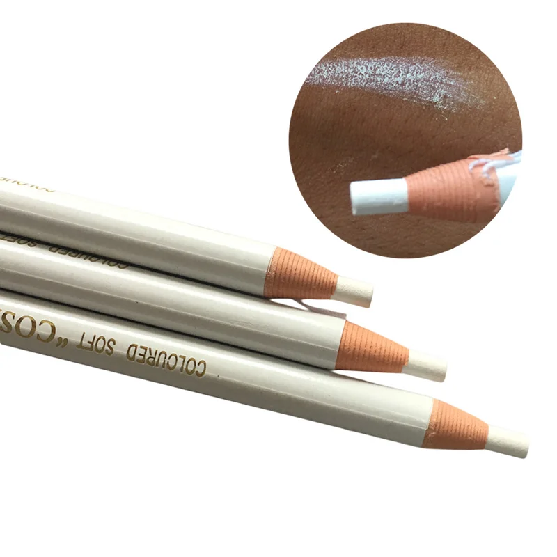 

White eyebrow pencil, durable eyeliner, easy to use, cosmetic dyes, cosmetic tools, micro peeling products, 12 units / batch