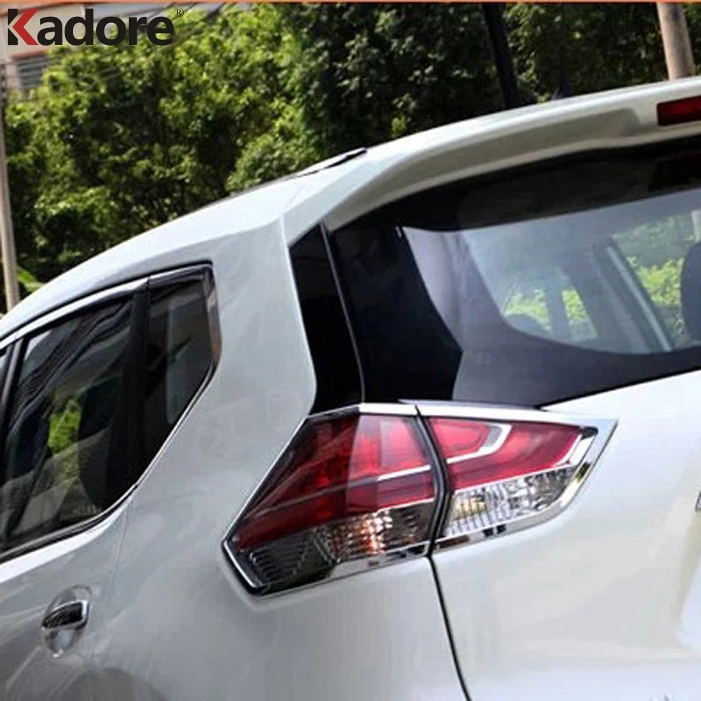 

Задний фонарь для Nissan X-TRAIL Rogue 2014 2015 2016 ABS, хромированный задний фонарь, облицовка, наклейка, Стайлинг автомобиля