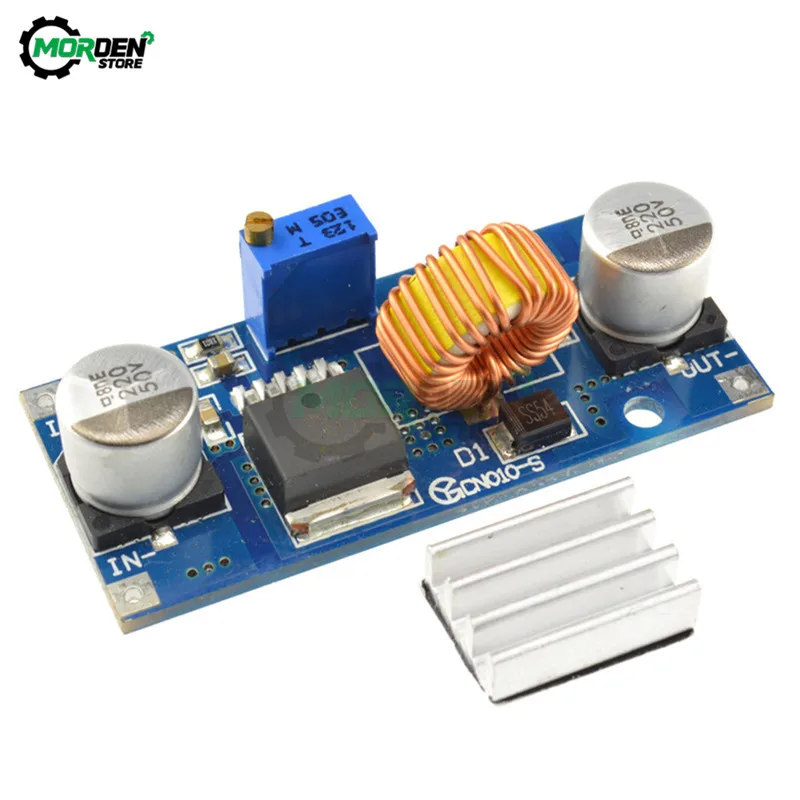 

XL4015 DC-DC 4-38V to 1.25-36V 24V 12V 9V 5V 5A Step Down Adjustable Power Supply Module LED Lithium Charger With Heat Sink