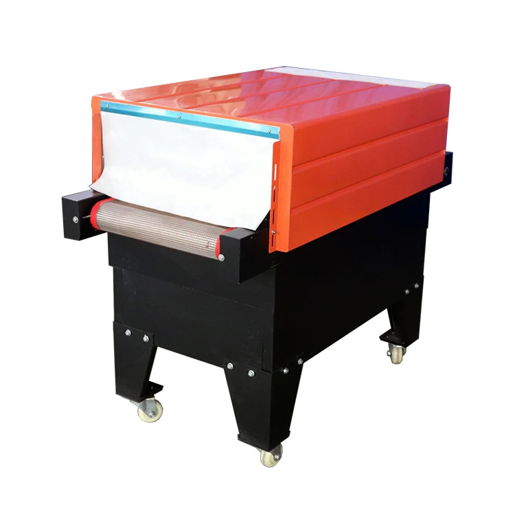 

shoes /shampoo/ pet bottle small heat shrinking tunnel packing shrink wrapping machine with chain