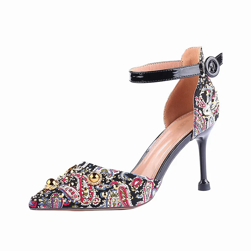 

High-heeled shoes fashion trend ethnic casual shoes pointy wedge heels stiletto heels soft sole comfortable platform shoes