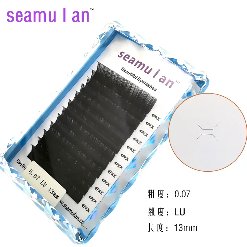 Seamulan новые деформационные ресницы Новые LU завитые ресницы круглые прививочные ресницы 0,07 LU 13 мм