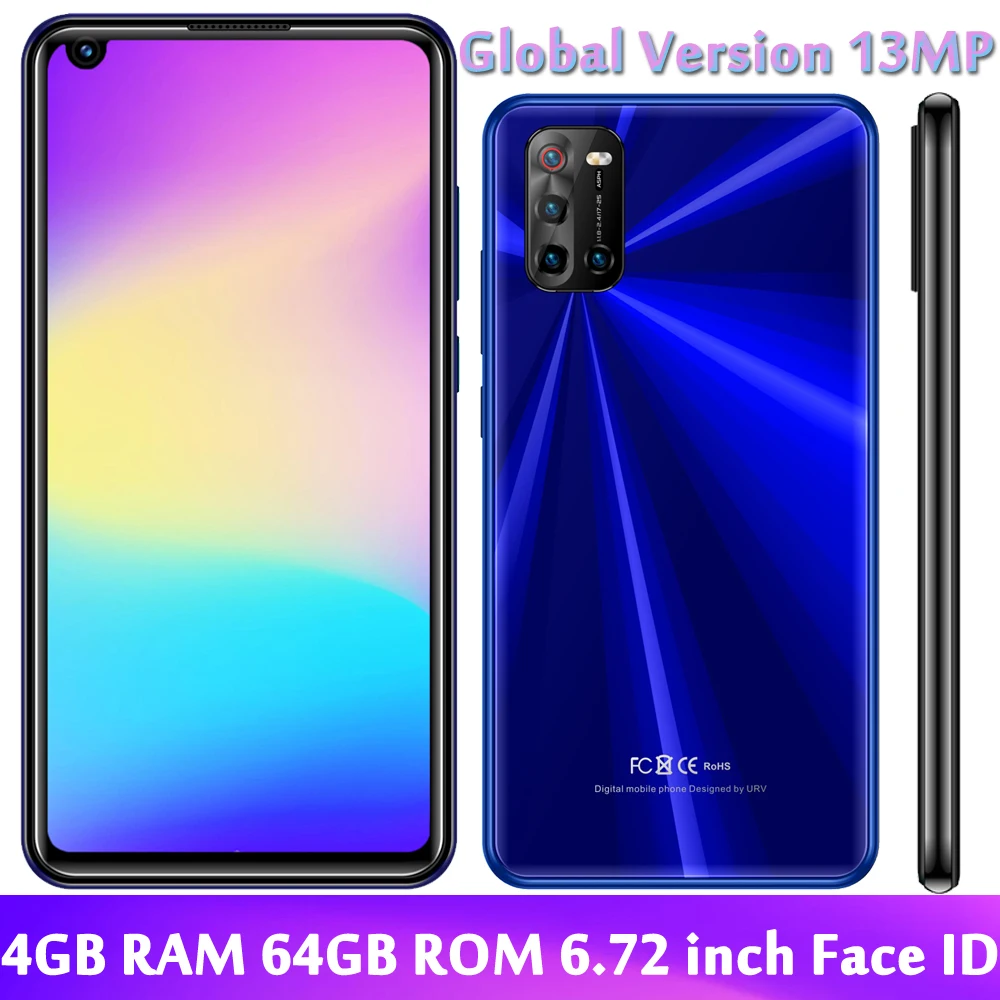 4g lte 6 72inch note 8 pro face id smartphones frontback camera 4g ram64g rom mobile phone 8mp13mp android celulares unlocked free global shipping