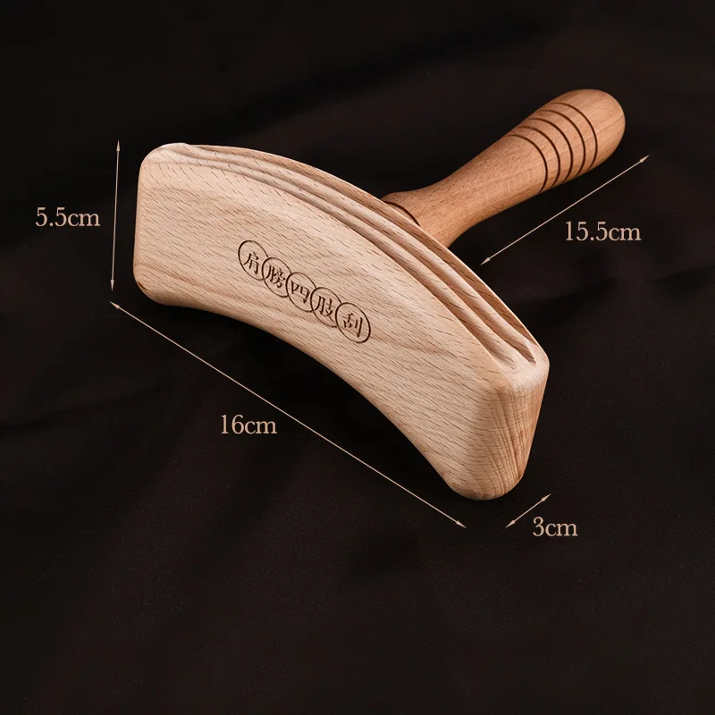 

New Wooden Guasha Massage Scraper Pressure Therapy Acupoint Massager Full Body Relax Health Care Handle Scrap Stick Massage