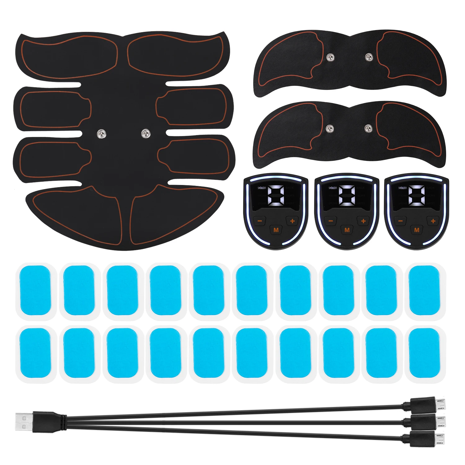 Muscle Trainer Abdominal Electrostimulation Multifunctional Fitness Accessories ABS Sculpting Pad Belly Arm Leg Massagers | Спорт и