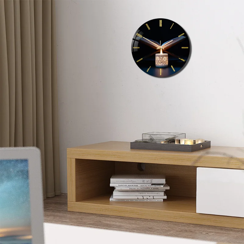 

Fashion Eid Mubarak Muslim Pattern Wall Clock Stereo Acrylic Clock Bedroom Living Room Decoration Clocks Wall Home Decor