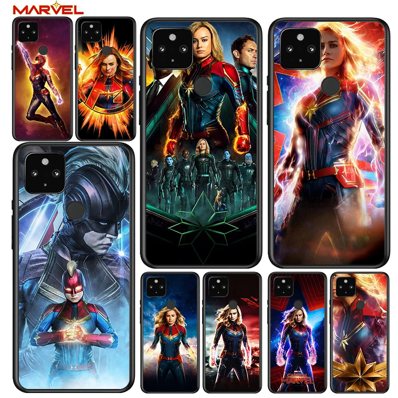 

Captain Marvel Shockproof Cover for Google Pixel 5 5A 4 4A XL 5G Black Phone Case Shell Soft Fundas Coque Capa