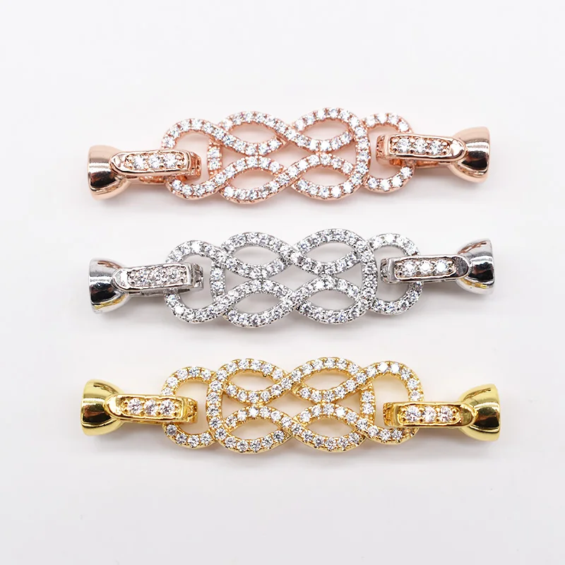 Комплект серег и ожерелья из серебра 925 пробы с натуральным фианитом 24-26 дюймов 8-9