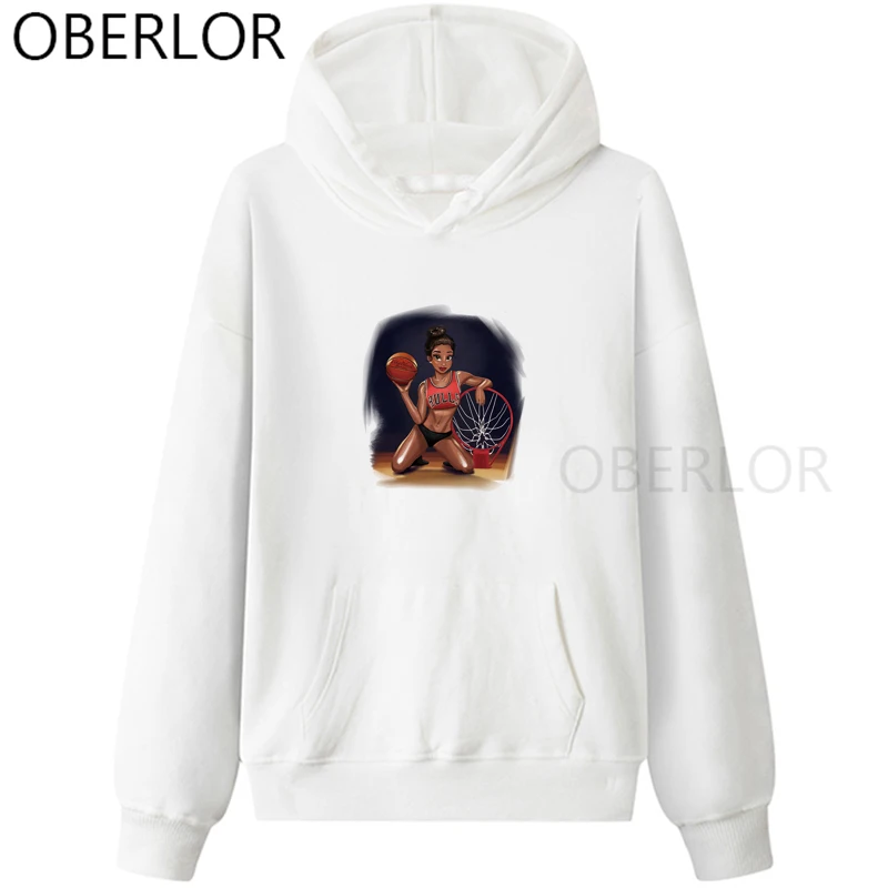

Sexy Fashion Basketball Cool Black Girl Sweatshirts Woman Personalized Sweater Autumn Long Sleeve Fitness Hoodies For Female