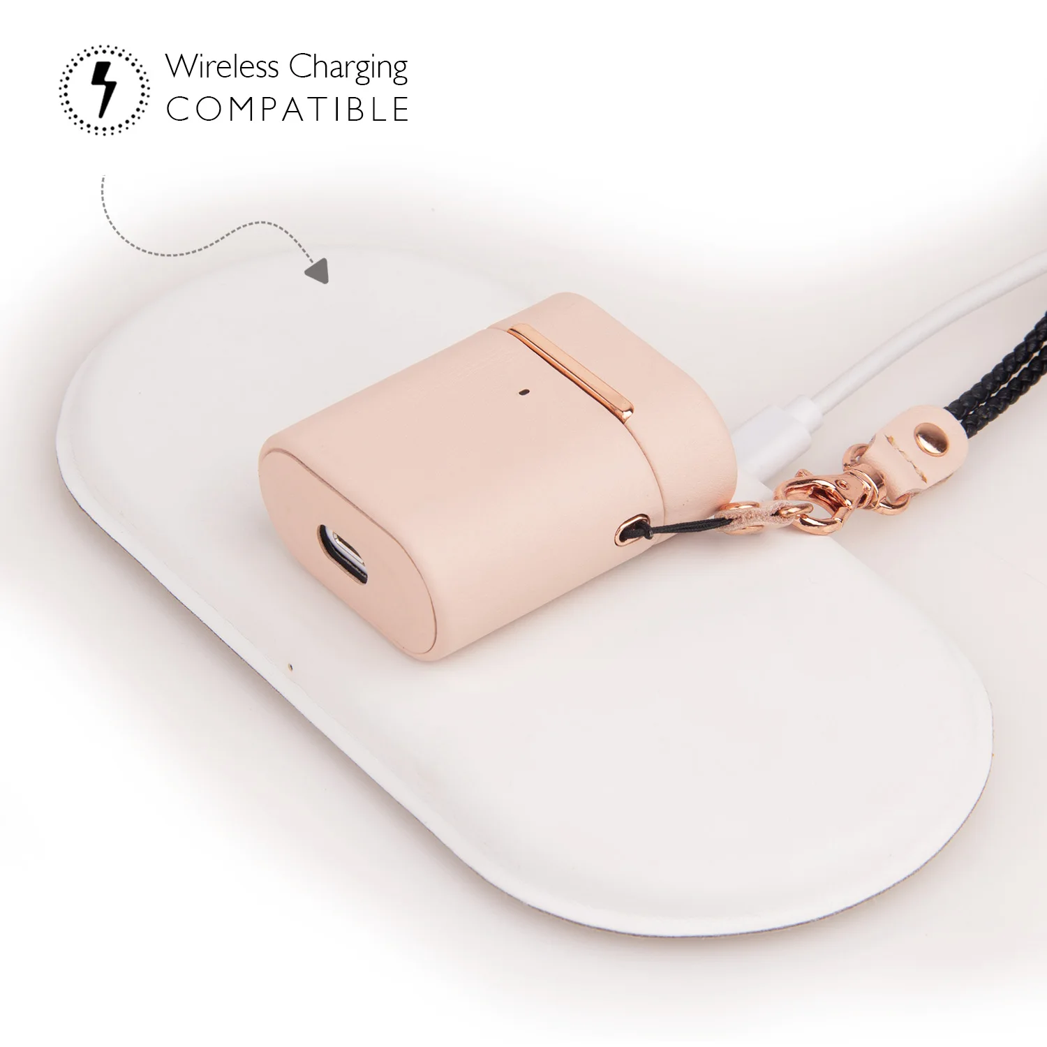 Чехол с ремешком для беспроводных Bluetooth-наушников Apple Airpods 1 2