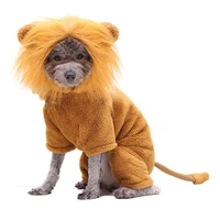 fashion winter dog clothes creative pet dogs cosplay lion hooded costume warm puppy comical outfits for party festival dog sets