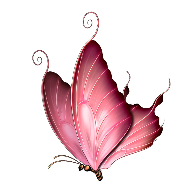 

LLY-1158 Cartoon Dreamy Butterfly Car Sticker PVC Fashion Auto Waterproof Decoration Accessories Motorcycle High Quality Decal