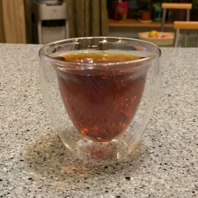 Новая стеклянная кружка 180 мл/240 мл в форме сердца с двойными стенками, стойкая к воздействию кунгфу, чайная кружка, молочная чашка для лимонного сока, посуда для напитков, кофейная чашка для влюбленных