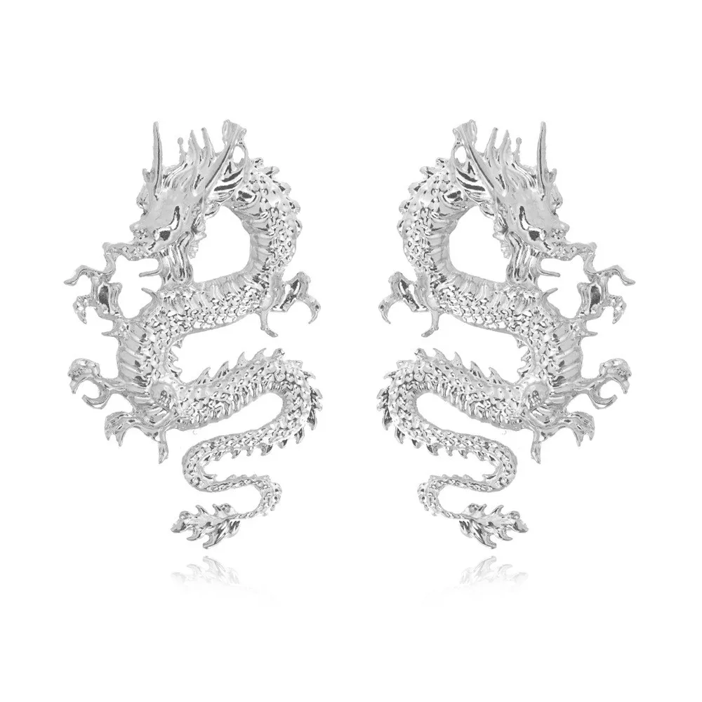 

2020 Female Popular Dragon Earring High-grade Metal Personality Pendant Unique Design Temperament Jewelry Party Firends Gift