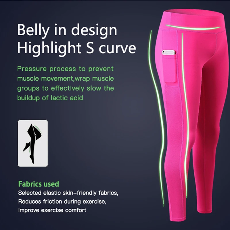 2019 новые сексуальные девушки карман тренажерный зал Йога длинный трико