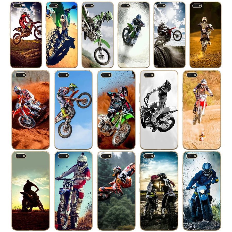 Мягкий силиконовый чехол 49DD для мотокросса мотоцикла диртбайка Huawei honor 9 10 Lite 7A 5 45