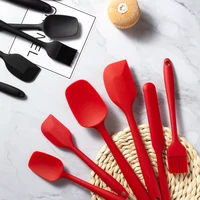 6pcs silicone spatulas set heat resistant non stick baking utensils sets for cooking baking mixing kitchen supply