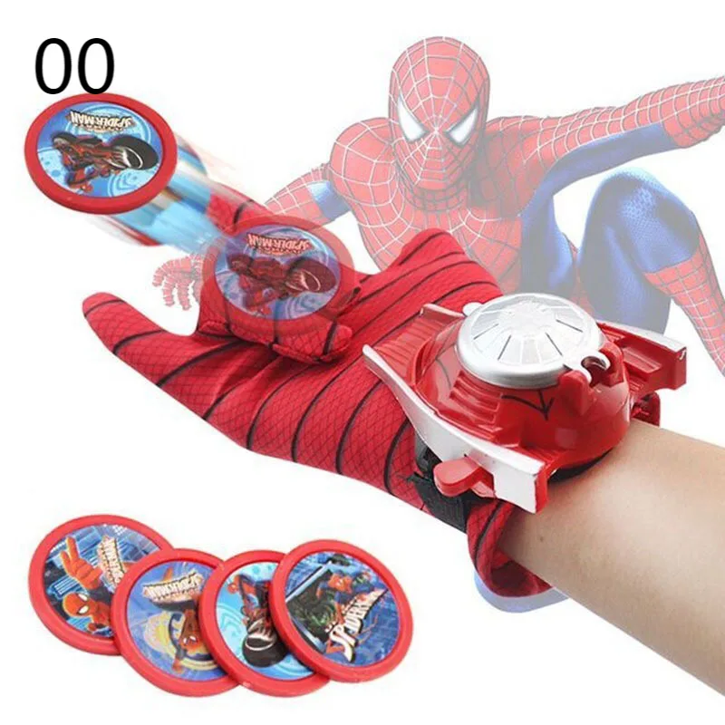 

Disney toys PVC 24cm SpiderMan ironman hulk Captain America Glove Action Figure Launcher Toy Kids birthday Cosplay Costume gifts