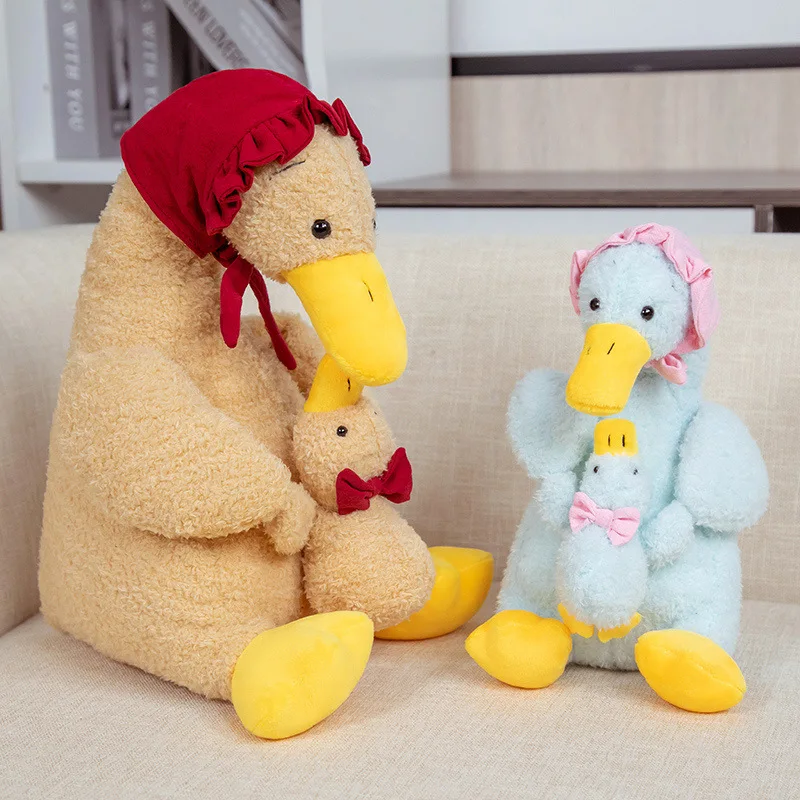 

Kawaii Mom Hold Baby Duck Plush Toys Kawaii Animal Goose Mat Pillow Stuffed Soft Cushion for Children Girls Birthday Gift