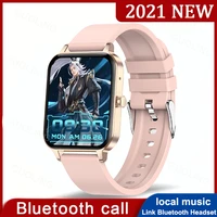2021 smart watch men women bluetooth call custom dial mp3 music player smartwatch link tws bluetooth headset sport fitness watch