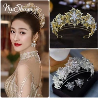 niushuya fashion european crystal princess brides tiaras crystal headpieces hairbands wedding hair accessories