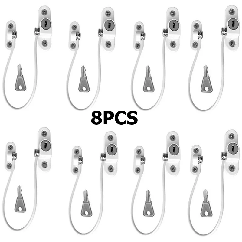 2/8Pcs/Set Window Lock Protection From Children Baby Safety Stainless Steel Door Stopper Refrigerator Locks Infant Security Lock