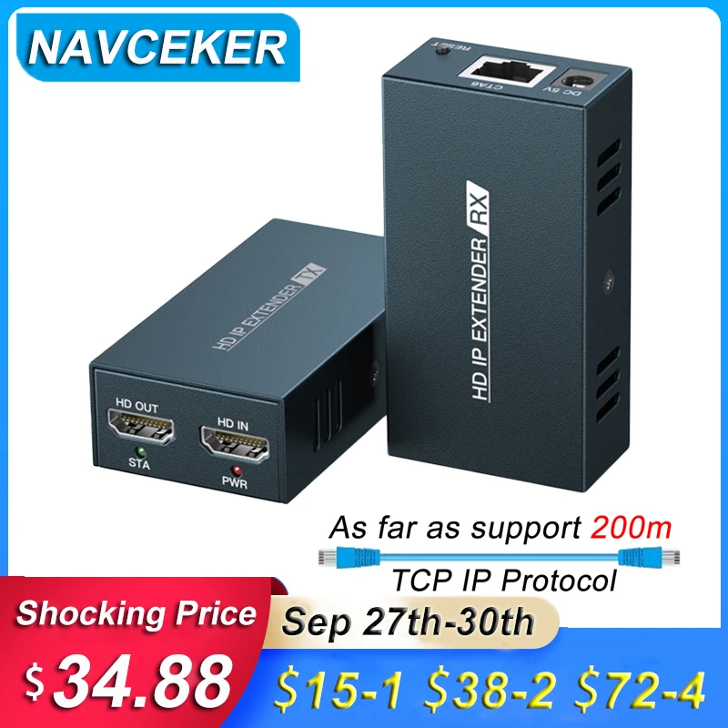 Extensor de Sinal Utensílio de Rede Hdmi Mbps Ethernet Lan 1080 m 2022 Zy-dt236