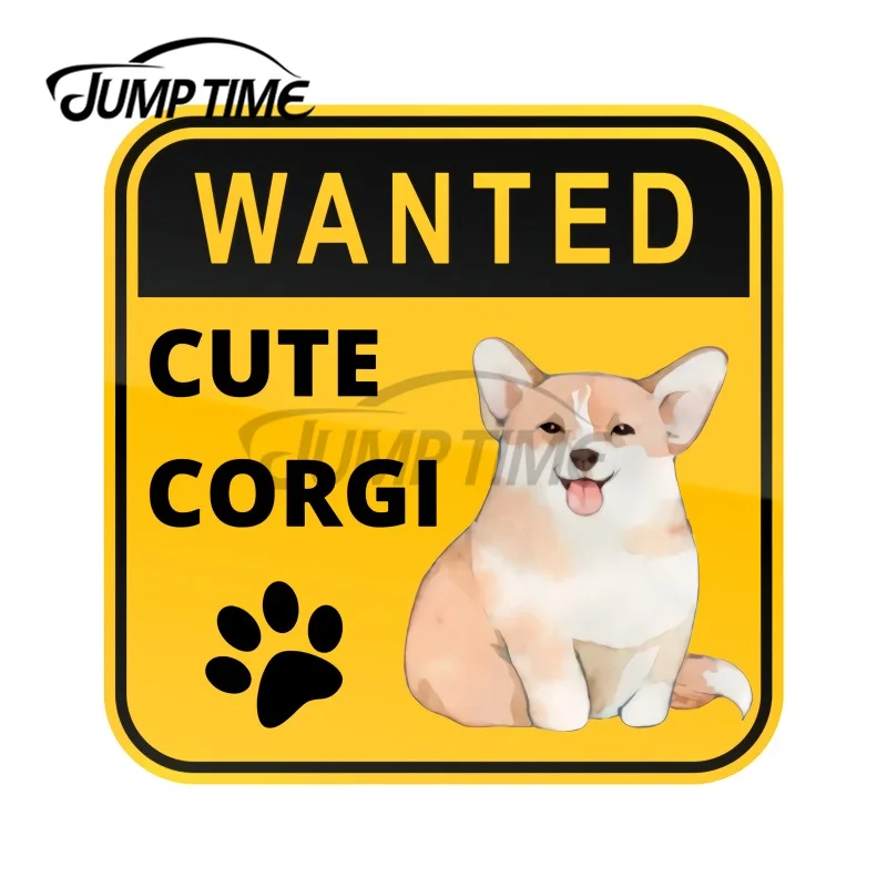JumpTime 13x13 см для хотел милые корги мотоцикла машина бампер окно Стикеры s DIY