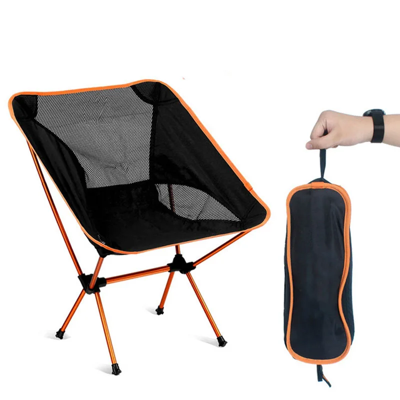 저렴한 야외 접이식 의자 문 의자 알루미늄 합금 초경량 낚시 의자 캠핑 바베큐 휴대용 등받이 감독 의자